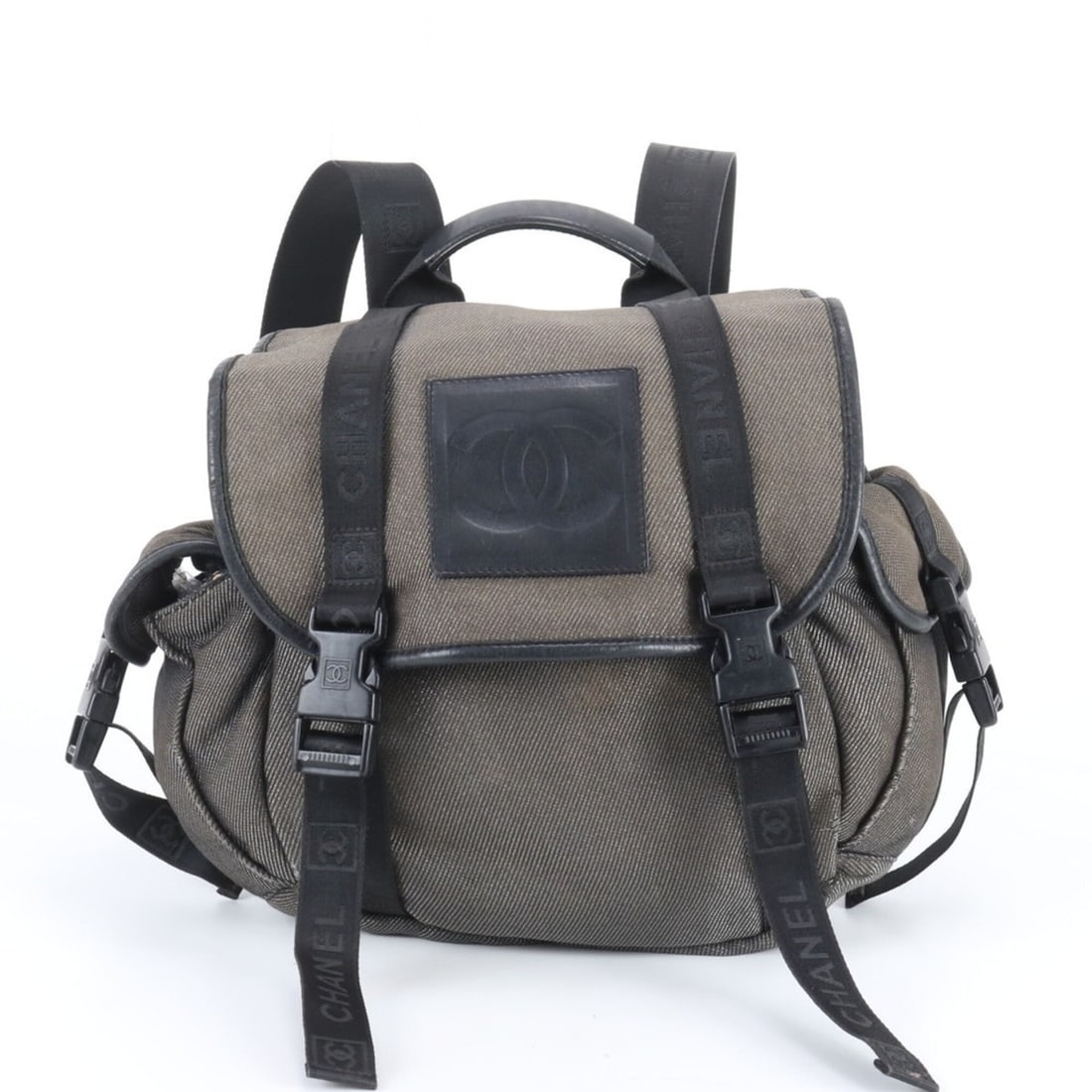 Chanel Sport Line Coco Mark Leather Backpack/Handbag with Serial Seal, Black, Women's: --- Catalog ---Category: SizeSize (HxWxD): 25cm x 27cm x 11cm / 9.84'' x 10.62'' x 4.33''Category: DesignType: Backpack, HandbagColor: BlackGender: WomenMaterial: Canvas , Leather Category: GeneralBra