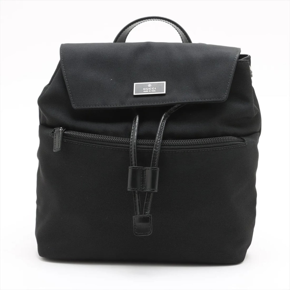 Gucci Leather Nylon Backpack Shoulder Bag Handbag Black Brand Women's: --- Catalog ---Category: SizeSize (HxWxD): 23cm x 21cm x 7cm / 9.05'' x 8.26'' x 2.75''Category: DesignType: Backpack, HandbagColor: BlackGender: WomenMaterial: Leather , Nylon Category: GeneralBrand: