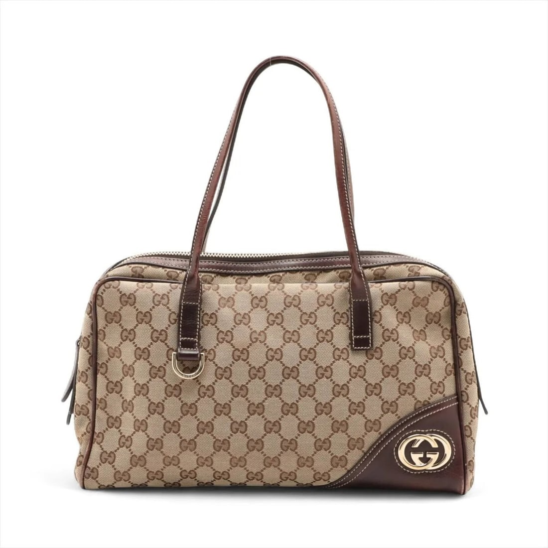 Gucci GG Canvas New Brit 169971 Leather Shoulder Bag, Brown, Women's: --- Catalog ---Category: SizeSize (HxWxD): 20cm x 35cm x 9cm / 7.87'' x 13.77'' x 3.54''Category: DesignType: Shoulder bagColor: BrownGender: WomenMaterial: Leather , Canvas Category: GeneralMPN: 1699