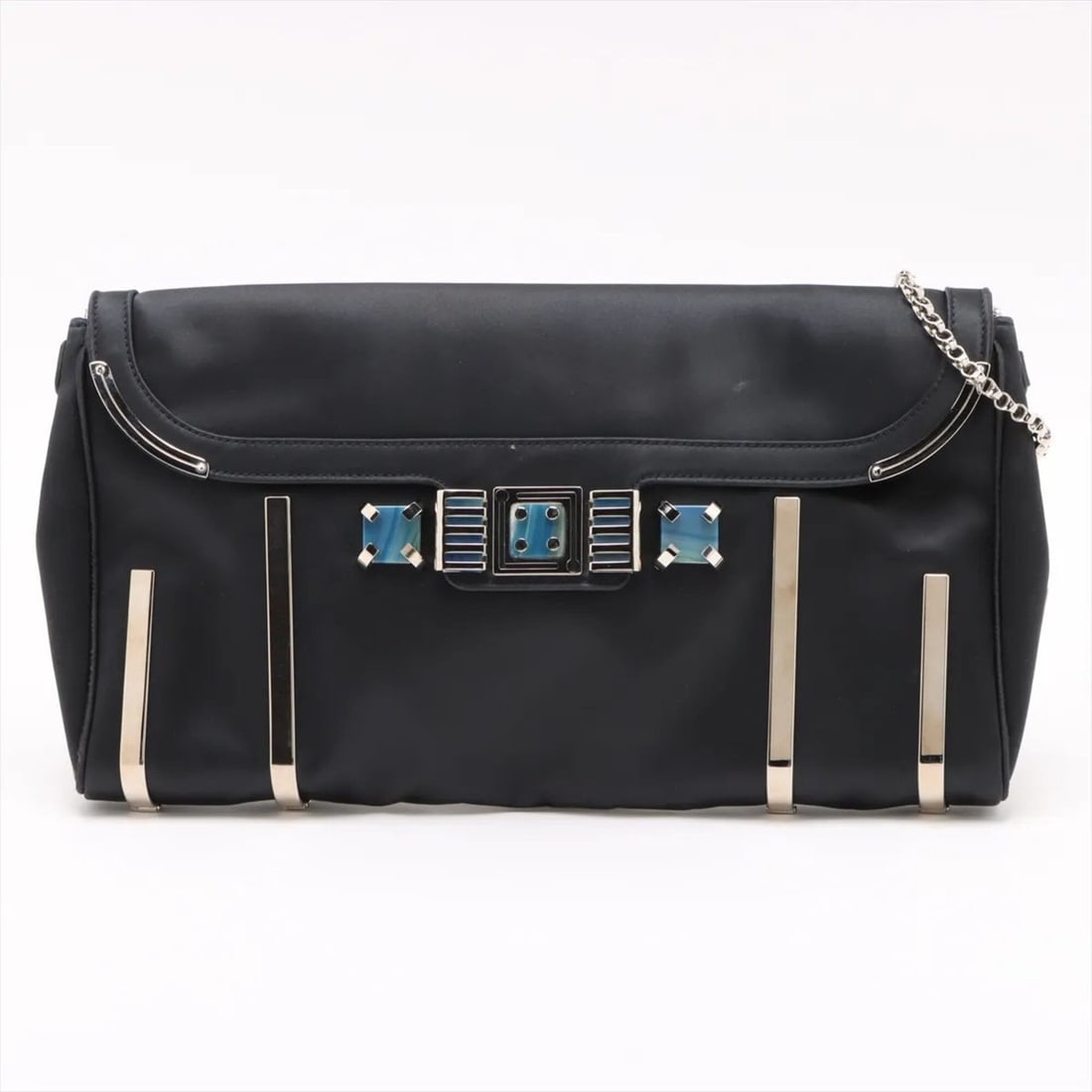 Celine Silk Satin Leather Chain Shoulder Bag, Handbag, Black, Women's: --- Catalog ---Category: SizeSize (HxWxD): 20cm x 35cm x 5cm / 7.87'' x 13.77'' x 1.96''Category: DesignType: Handbag, Shoulder bagColor: BlackGender: WomenMaterial: Leather , Nylon Category: GeneralB