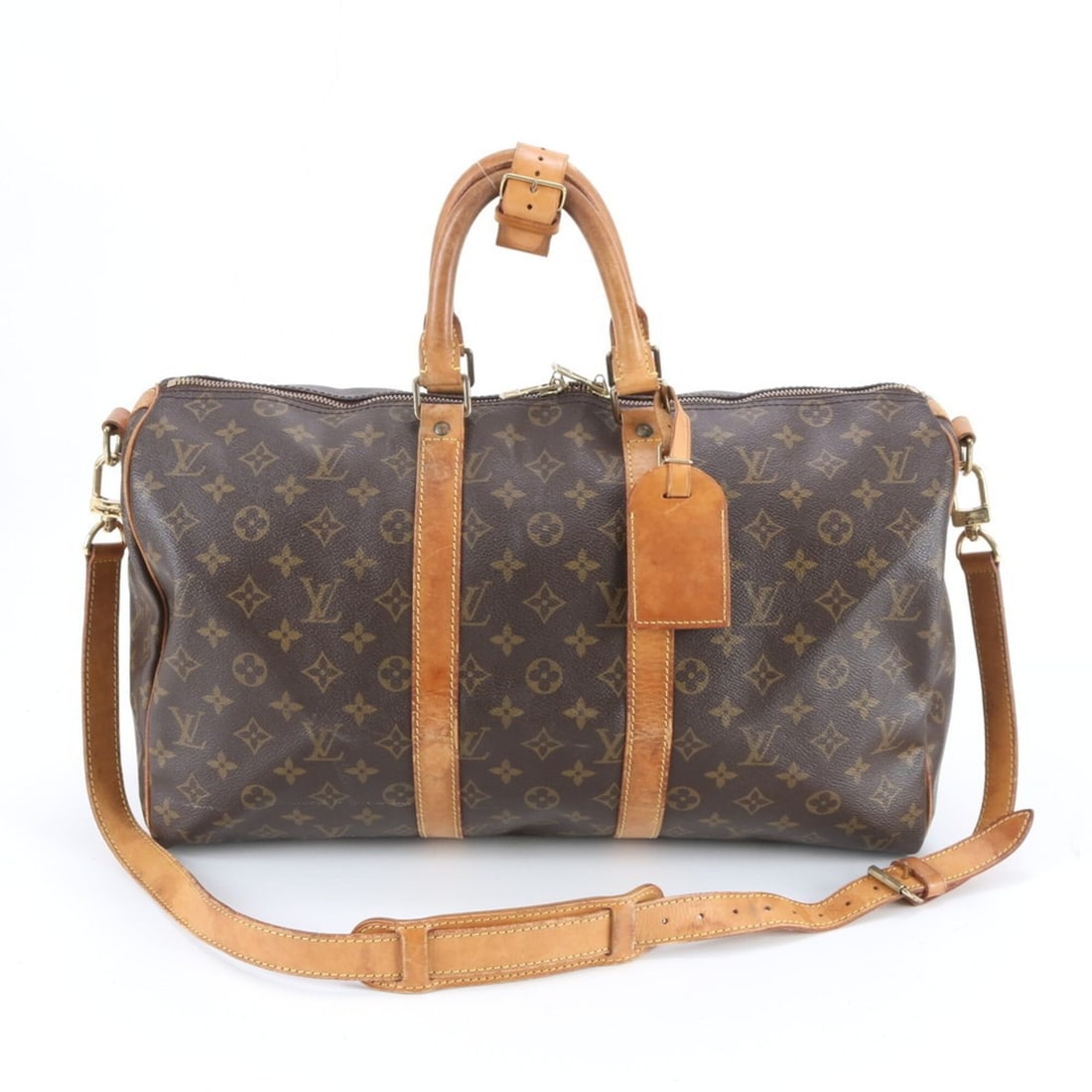 Louis Vuitton Monogram Keepall Bandoulière 45 M41418 Leather 2-Way Boston Handbag Shoulder Bag for: --- Catalog ---Category: SizeSize (HxWxD): 35cm x 46cm x 21cm / 13.77'' x 18.11'' x 8.26''Category: DesignType: HandbagColor: Brown, MonogramGender: MenMaterial: Leather Category: GeneralMPN: