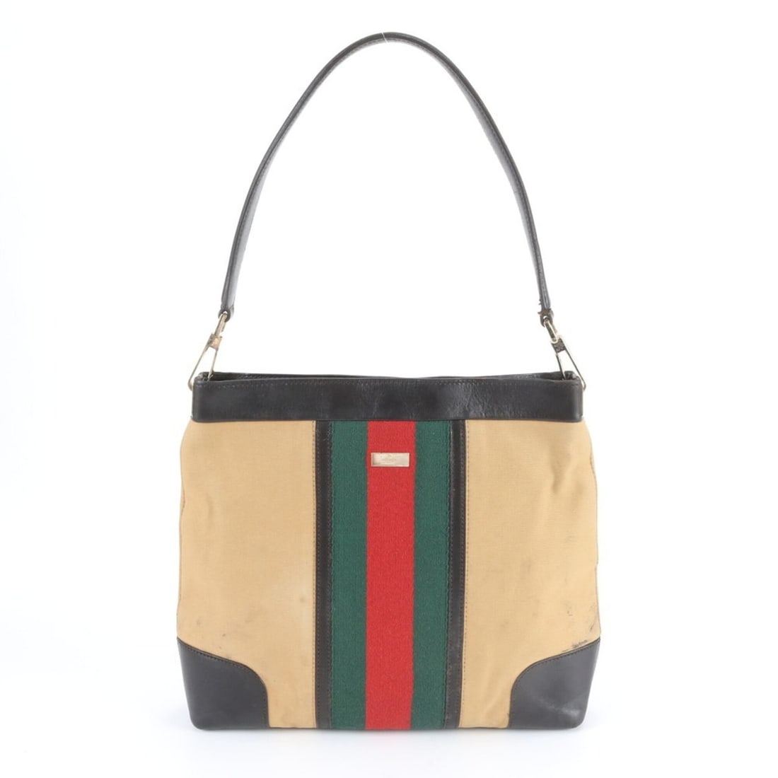 Gucci Sherry Line 001 4231 Leather Shoulder Bag, One-Shoulder Tote Handbag - Women's: --- Catalog ---Category: SizeSize (HxWxD): 26cm x 28cm x 6cm / 10.23'' x 11.02'' x 2.36''Category: DesignType: Handbag, Shoulder bag, Tote bagColor: BrownGender: WomenMaterial: Leather , Canvas