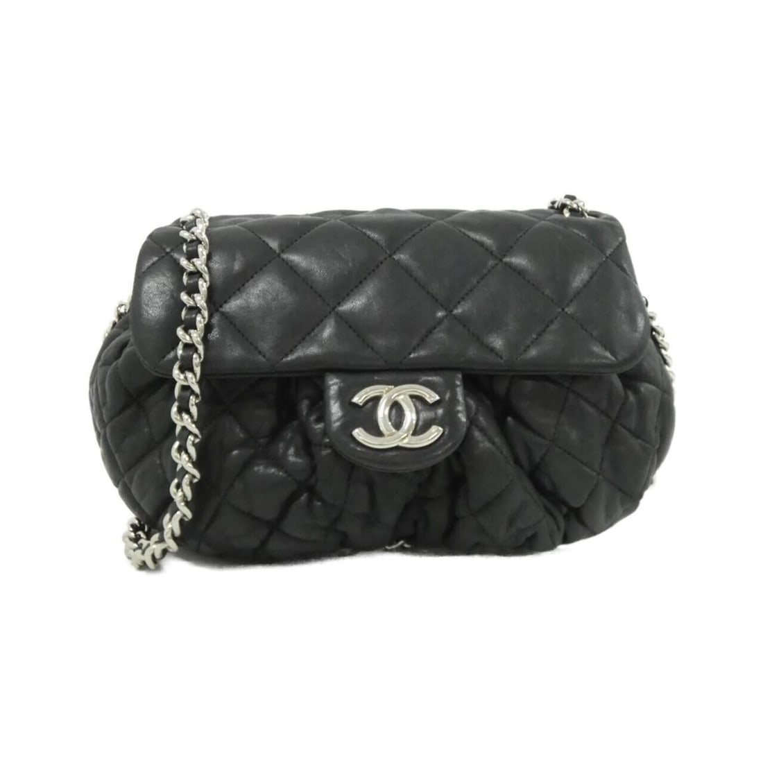 Chanel Chain Around Line 49889 Shoulder Bag: --- Catalog ---Category: SizeWeight: 740g / 1.63lb.Size (HxWxD): 21cm x 28cm x 4cm / 8.26'' x 11.02'' x 1.57''Strap Length: 128cm / 50.39''Category: DesignType: Shoulder bagColor: BlackGender: WomenMa