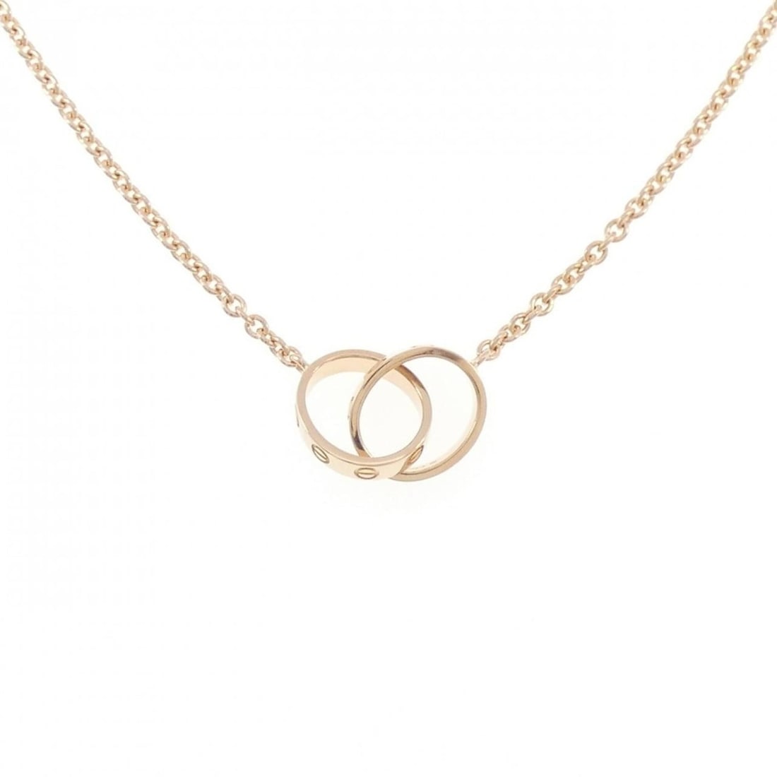 Cartier Baby Love Necklace: --- Catalog ---Category: SizeWeight: 6.8g / 0.23oz.Neck Circumference: 44 cm / 17.32''Category: DesignColor: PinkMetal: GoldGender: WomenMetal Purity: 18KNecklace Type: NecklaceCategory: GeneralLine: 