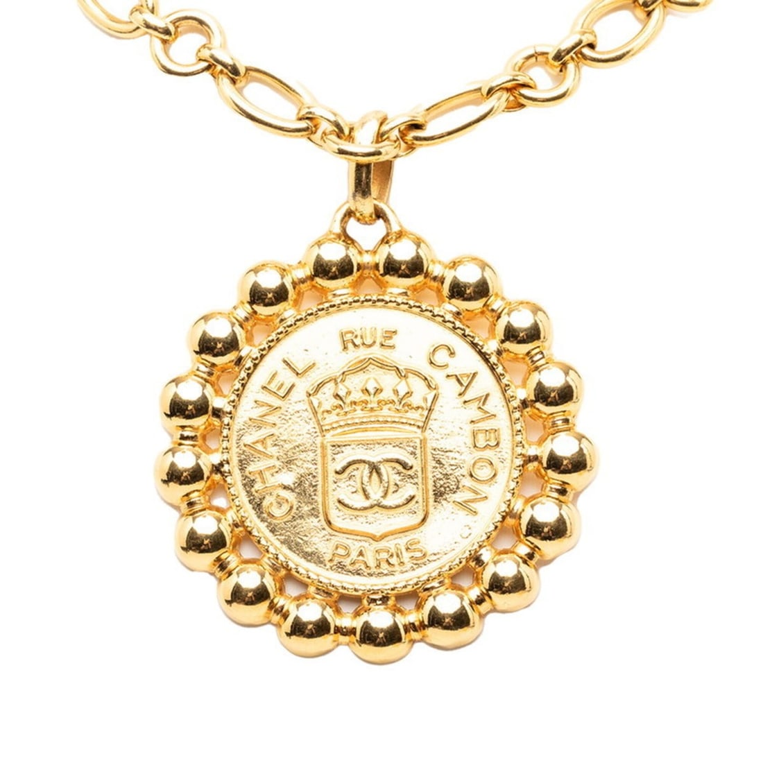Chanel Rue Cambon Vintage Necklace, Gold Plated, Women's. (1 of 16)