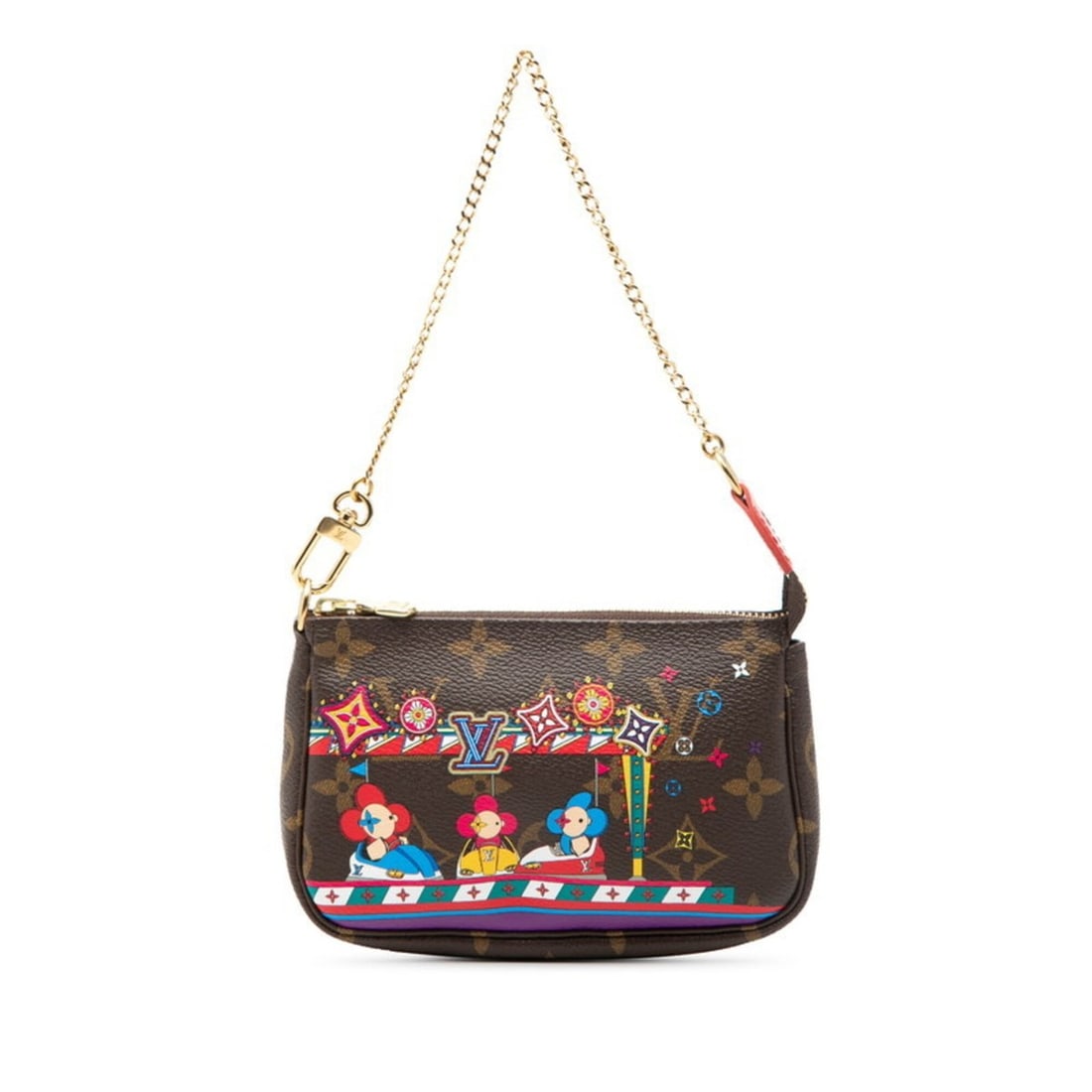 Louis Vuitton Monogram Mini Pochette Accessoires Vivienne Chain Bag Handbag Pouch M69976 Brown: --- Catalog ---Category: SizeSize (HxWxD): 9.5cm x 15cm x 3cm / 3.74'' x 5.9'' x 1.18''Category: DesignType: Handbag, Pochette, PouchColor: Brown, Multi-colorGender: WomenMaterial: PVC , Leather Categ