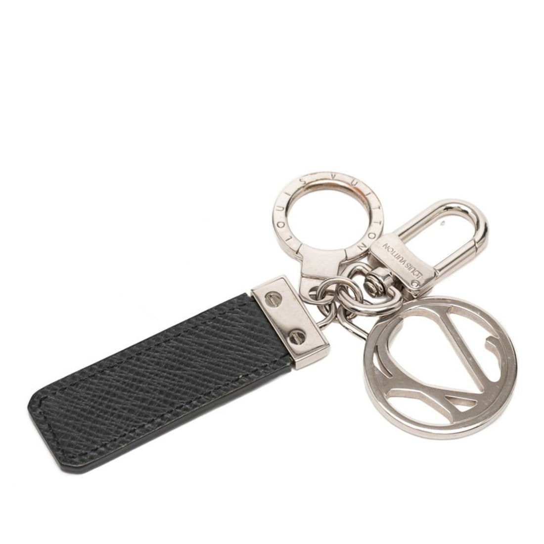 Louis Vuitton Taiga Portefeuille LV Club Keyring Keychain Accessory Bag Charm M65046 Ardoise Black: --- Catalog ---Category: SizeSize (HxWxD): 7cm x 2.5cm / 2.75'' x 0.98''Category: DesignType: KeyringColor: Ardoise, Black, SilverGender: WomenMaterial: Leather, MetalCategory: GeneralMPN: M65046Brand