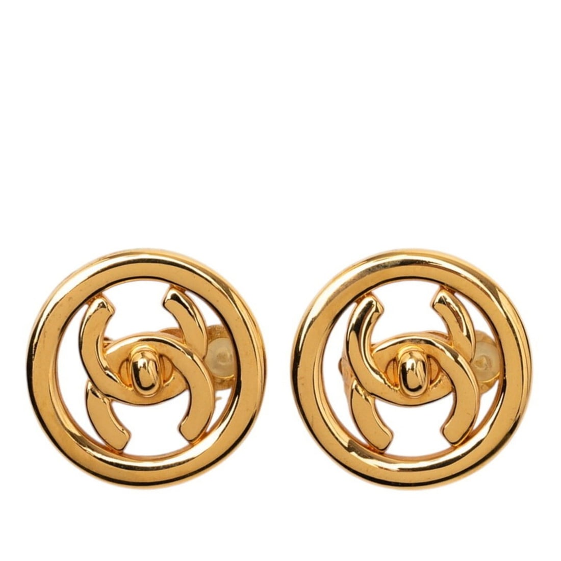 Chanel Coco Mark Turnlock Vintage Earrings 97P Gold Plated Women's CHANEL: --- Catalog ---Category: SizeSize (HxWxD): 23.90mm x 23.90mm / 0.94'' x 0.94''Category: DesignType: Clip earringsColor: GoldGender: WomenMaterial: Gold platingCategory: GeneralBrand: Chanel--- Item Li
