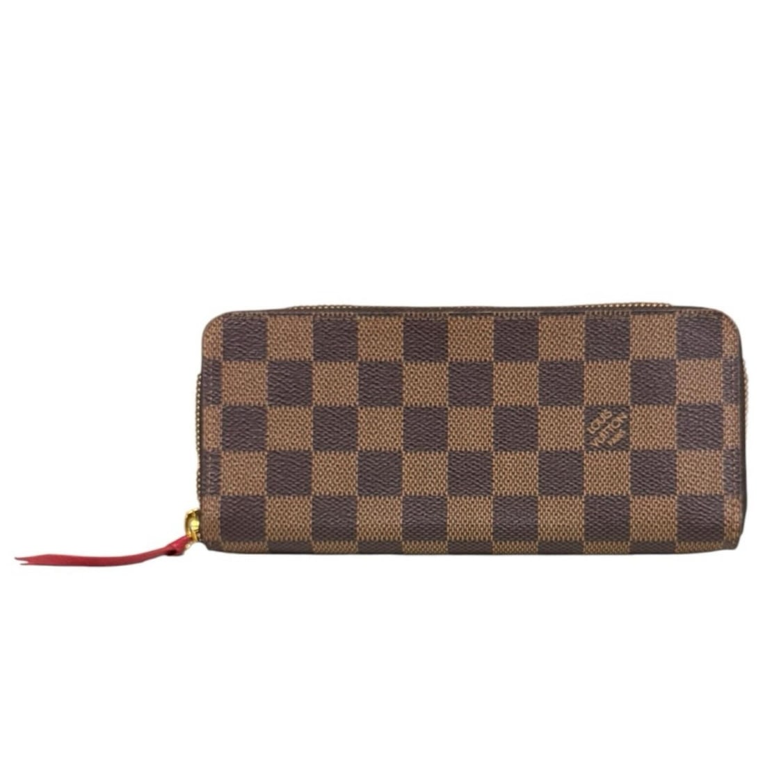 Louis Vuitton Portefeuille Clemence Damier Long Wallet, Canvas N60534, Women's, LOUIS VUITTON: --- Catalog ---Category: SizeSize (HxWxD): 9cm x 19.5cm x 2cm / 3.54'' x 7.67'' x 0.78''Category: DesignType: Long wallet (bi-fold)Color: Brown, Red colorGender: WomenMaterial: Damier Canvas Category: