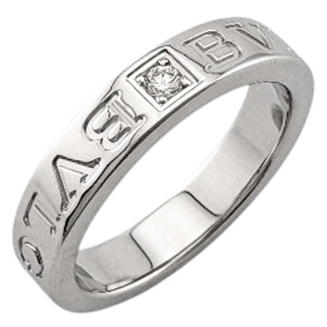BVLGARI Ring, 1, 18K White Gold, Diamond, Women's Ring: --- Catalog ---Category: SizeJP Size: 11.5US Size: 6Category: DesignType: Band ringColor: SilverStone: DiamondGender: WomenMaterial: White gold (18K)Category: GeneralBrand: Bvlgari--- Item List ---Sec