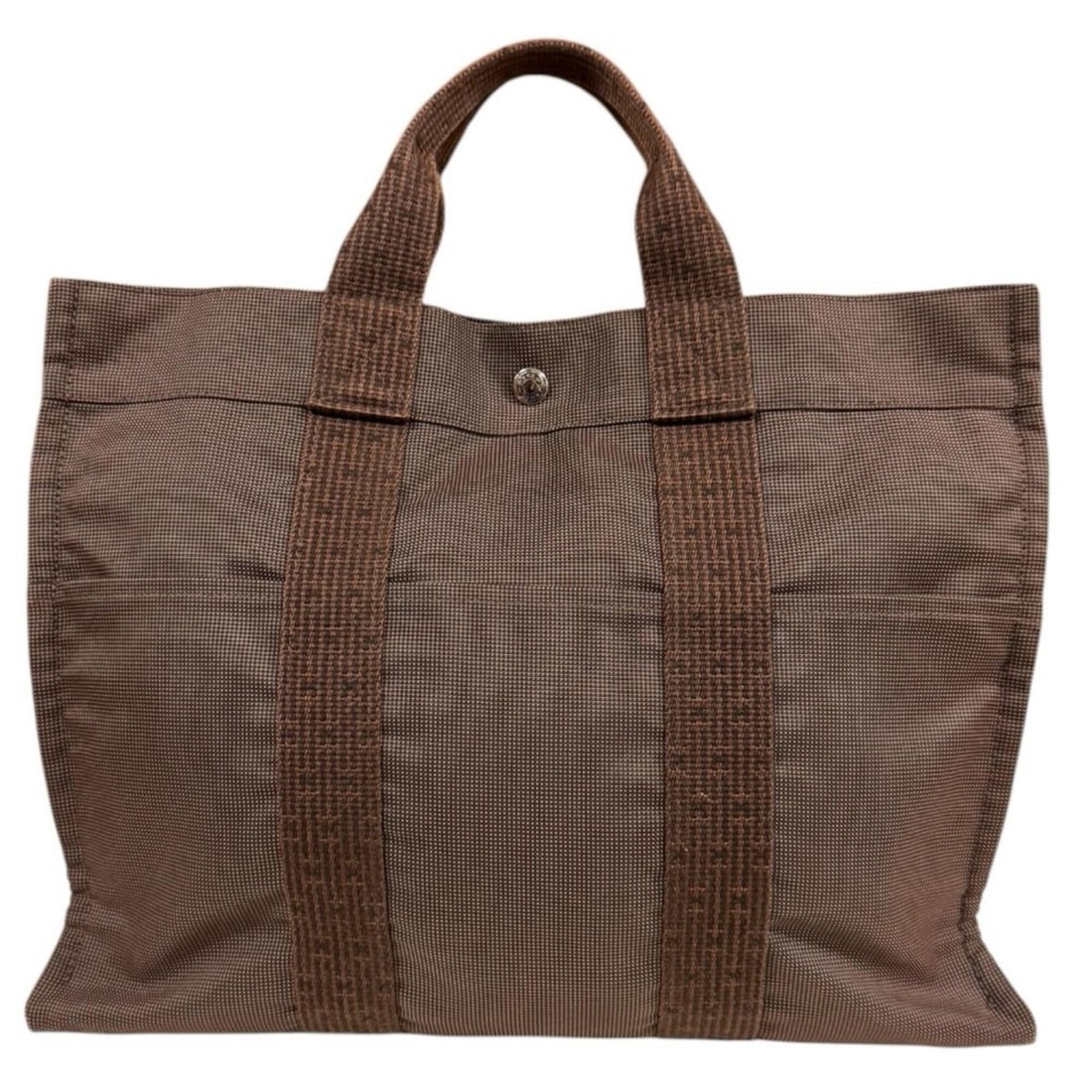 Hermes Tote MM Herline Bag, Canvas, Brown, Women's HERMES: --- Catalog ---Category: SizeSize (HxWxD): 32cm x 42cm x 10.5cm / 12.59'' x 16.53'' x 4.13''Category: DesignType: Tote bagColor: BrownGender: WomenMaterial: Canvas Category: GeneralBrand: HermesCountr