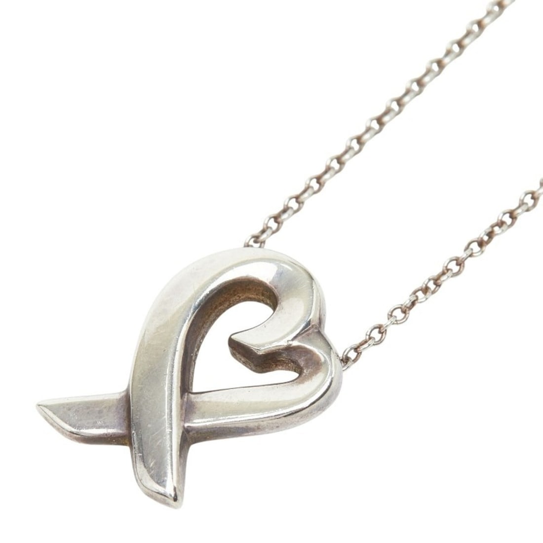 Tiffany & Co. Loving Heart Necklace, SV925 Silver, Women's.: --- Catalog ---Category: SizePendant Size: 16.2mm x 11.1mm / 0.63'' x 0.43''Neck Circumference: 41.5 cm / 16.33''Category: DesignGender: WomenMaterial: Silver, Silver 925Necklace Type: NecklaceCategor