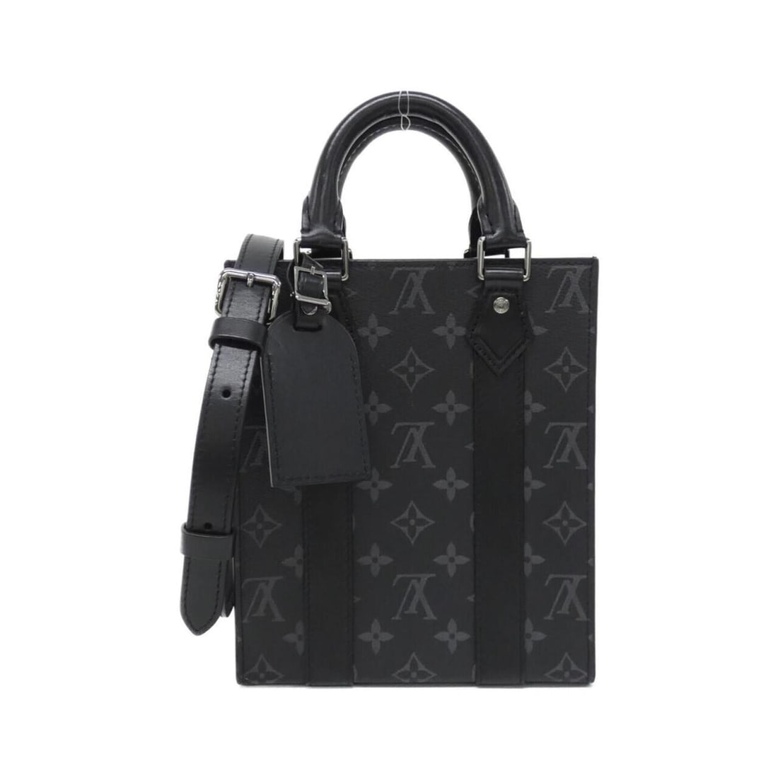 Louis Vuitton Monogram Eclipse Sac Plat MINI M46453 Handbag: --- Catalog ---Category: SizeSize (HxWxD): 22cm x 19cm x 7cm / 8.66'' x 7.48'' x 2.75''Category: DesignType: HandbagColor: BlackGender: Women,MenMaterial: Coated canvas Category: GeneralMPN: