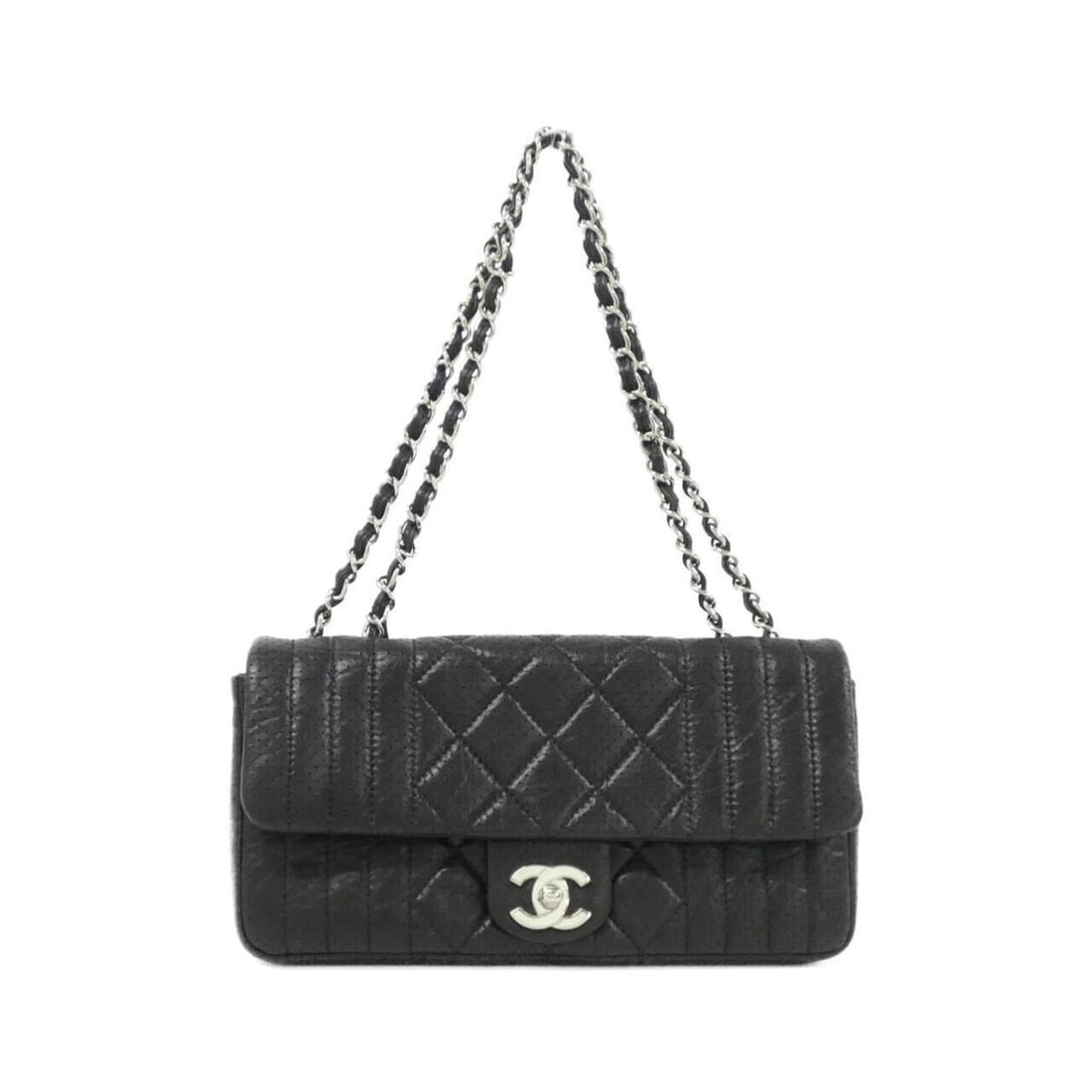 Chanel shoulder bag: --- Catalog ---Category: SizeSize (HxWxD): 14cm x 26.5cm x 7.5cm / 5.51'' x 10.43'' x 2.95''Category: DesignType: Shoulder bagColor: BlackGender: WomenMaterial: Leather Category: GeneralBrand: Chanel-