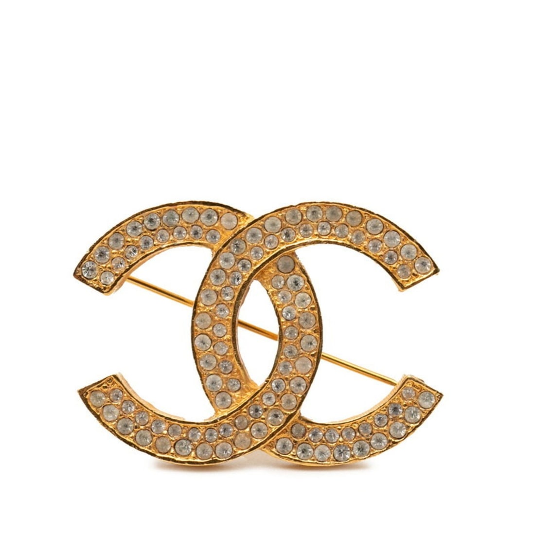 Chanel Coco Mark Brooch, Gold Plated, Rhinestones, Women's CHANEL (1 of 20)