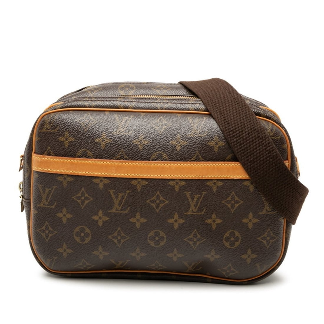 Louis Vuitton Monogram Reporter PM Crossbody Shoulder Bag M45254 Brown Leather Women's LOUIS VUITTON: --- Catalog ---Category: SizeSize (HxWxD): 20cm x 28cm x 13cm / 7.87'' x 11.02'' x 5.11''Category: DesignType: Shoulder bagColor: BrownGender: WomenMaterial: PVC , Leather Category: GeneralMPN: M45254