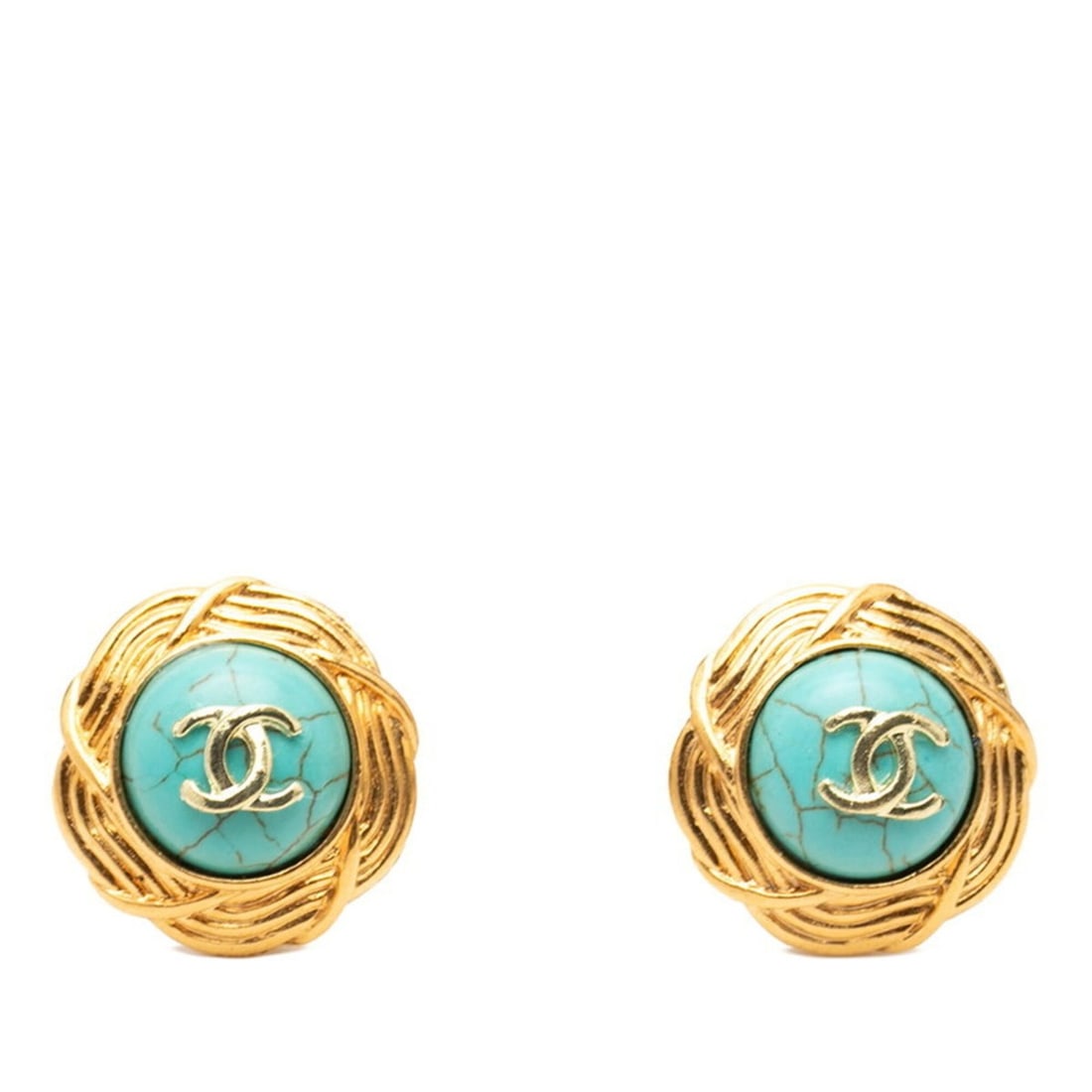Chanel Coco Mark Round Earrings, Vintage, 23 Stamp, Gold, Blue Plated, Colored Stone, Women's CHANEL: --- Catalog ---Category: SizeSize (HxWxD): 23.50mm x 23.50mm / 0.93'' x 0.93''Category: DesignType: Clip earringsColor: Blue, GoldStone: Color stoneGender: WomenCategory: GeneralBrand: Chanel--- Item 