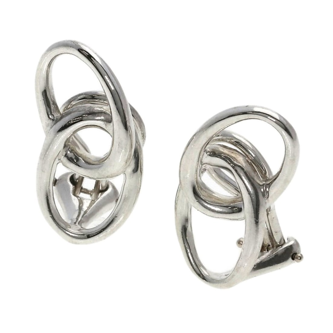 Tiffany & Co. Double Loop Earrings, Silver, Women's.: --- Catalog ---Category: SizeSize (HxWxD): 20.00mm x 10.20mm / 0.79'' x 0.40''Category: DesignType: Clip earringsColor: SilverGender: WomenMaterial: SilverCategory: GeneralBrand: Tiffany--- Item List 