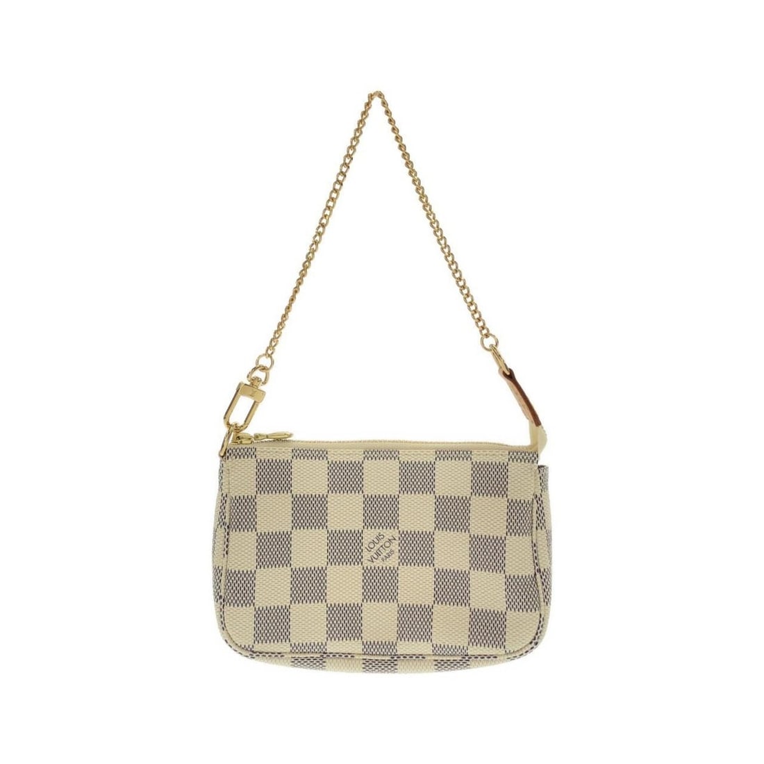 Louis Vuitton Damier Azur Mini Pochette Accessoires N58010 Accessory Pouch: --- Catalog ---Category: SizeSize (HxWxD): 9.5cm x 14cm x 3cm / 3.74'' x 5.51'' x 1.18''Category: DesignType: Pochette, PouchColor: AzurGender: Men,WomenMaterial: Coated canvas Hardware Color: GoldCat