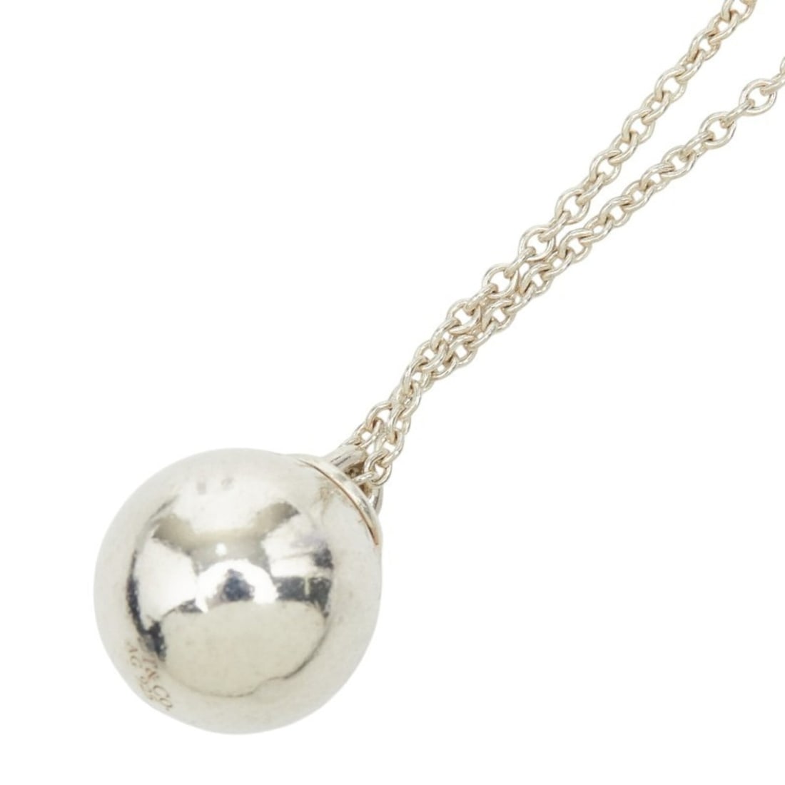Tiffany & Co. Hardware Ball Chain Pendant Necklace, SV925 Silver, Women's. (1 of 10)
