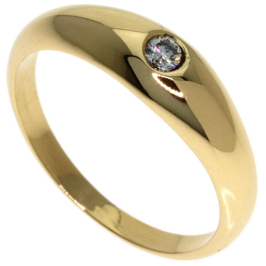 Tiffany & Co. 1P Diamond Ring, K14 Yellow Gold, Women's.: --- Catalog ---Category: SizeJP Size: 4US Size: 3Category: DesignType: Band ringGender: WomenMaterial: Yellow gold (18K)Category: GeneralBrand: Tiffany--- Item List ---Section: ConditionRanking: Rank 