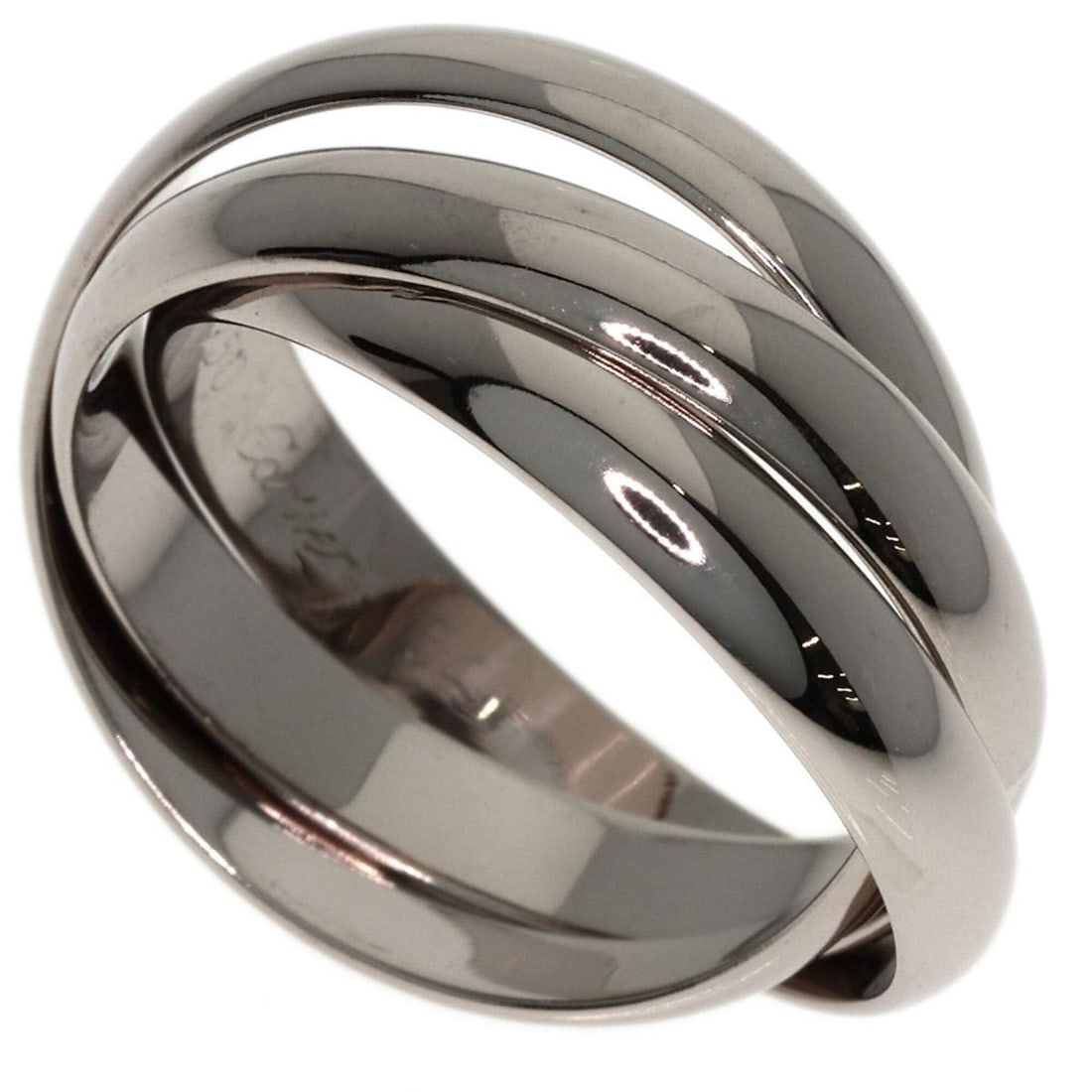Cartier Trinity #54 Ring, 18K White Gold, Women's, CARTIER: --- Catalog ---Category: SizeJP Size: 14US Size: 7Category: DesignType: Band ringGender: WomenMaterial: White gold (18K)Category: GeneralBrand: Cartier--- Item List ---Section: ConditionRanking: Rank 