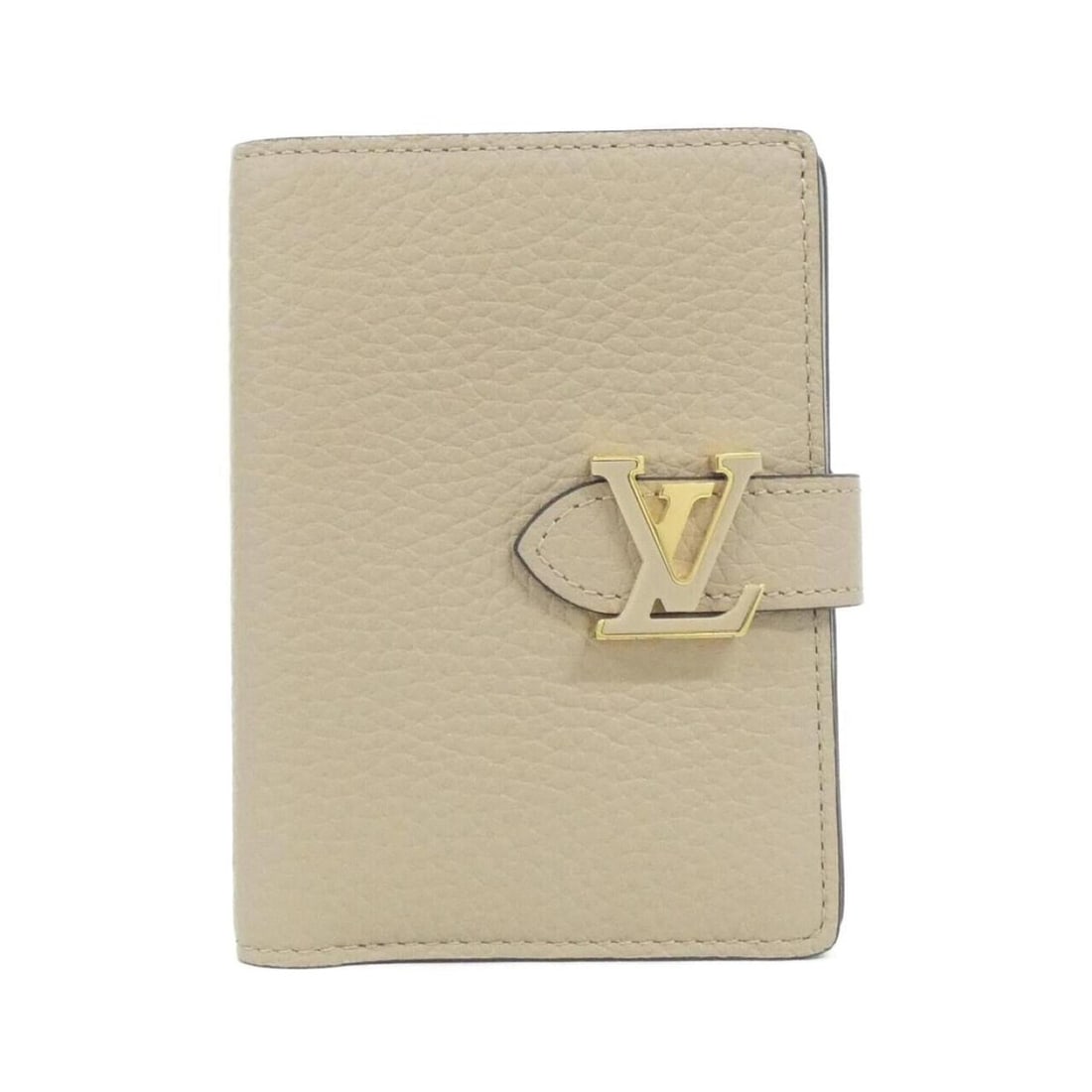 Louis Vuitton Taurillon LV Vertical Wallet Compact M82198: --- Catalog ---Category: SizeSize (HxWxD): 12cm x 9cm x 1.5cm / 4.72'' x 3.54'' x 0.59''Category: DesignType: Card walletColor: GalleGender: WomenMaterial: Leather Leather/Fur Type: CalfskinCategory: 