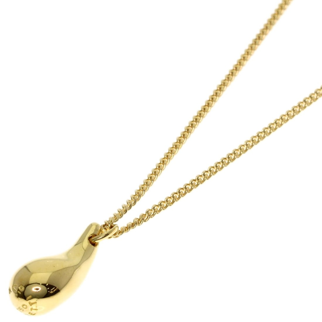Tiffany & Co. Teardrop Necklace, 18K Yellow Gold, Women's.: --- Catalog ---Category: SizePendant Size: 13.8mm x 6.2mm / 0.54'' x 0.24''Neck Circumference: 37.5 cm / 14.76''Category: DesignGender: WomenMaterial: Yellow gold (18K)Necklace Type: NecklaceCategory: