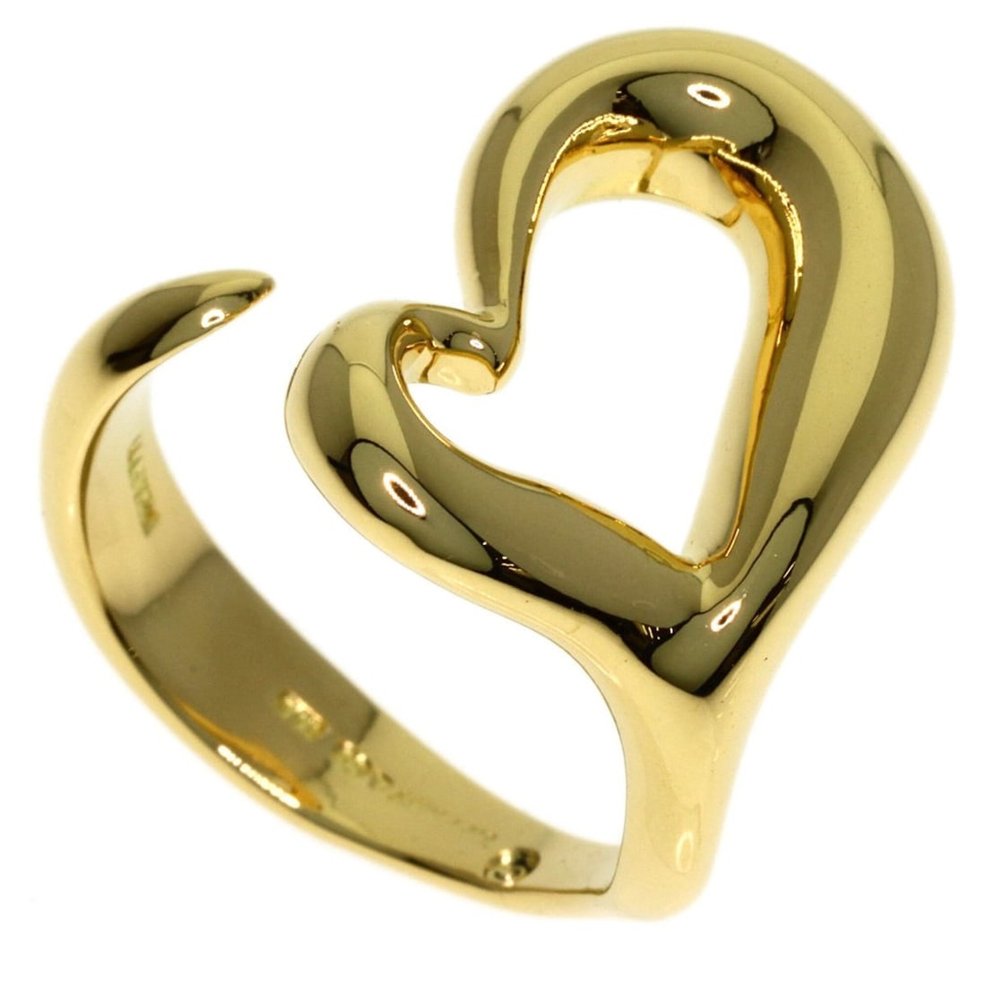 Tiffany & Co. Open Heart Ring, 18K Yellow Gold, Women's.: --- Catalog ---Category: SizeJP Size: 11US Size: 6Category: DesignType: Band ringGender: WomenMaterial: Yellow gold (18K)Category: GeneralBrand: Tiffany--- Item List ---Section: ConditionRanking: Rank