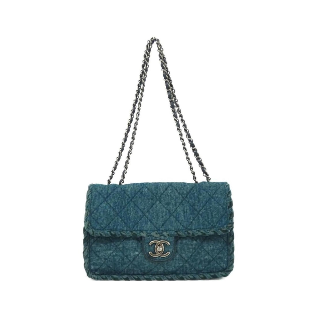 Chanel shoulder bag: --- Catalog ---Category: SizeSize (HxWxD): 17cm x 27cm x 9cm / 6.69'' x 10.62'' x 3.54''Category: DesignType: Shoulder bagColor: GreenGender: WomenMaterial: Felt Category: GeneralBrand: Chanel--- Item