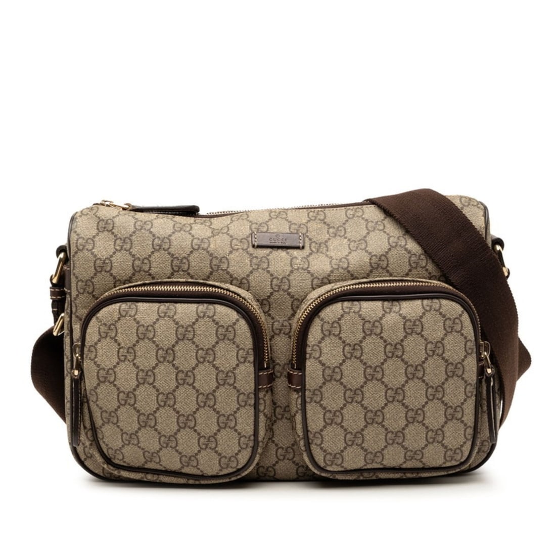 Gucci GG Supreme Crossbody Shoulder Bag 246881 Beige Brown Leather Women's GUCCI: --- Catalog ---Category: SizeSize (HxWxD): 23cm x 32cm x 8.5cm / 9.05'' x 12.59'' x 3.34''Category: DesignType: Shoulder bagColor: Beige, BrownGender: WomenMaterial: PVC , Leather Category: GeneralMPN