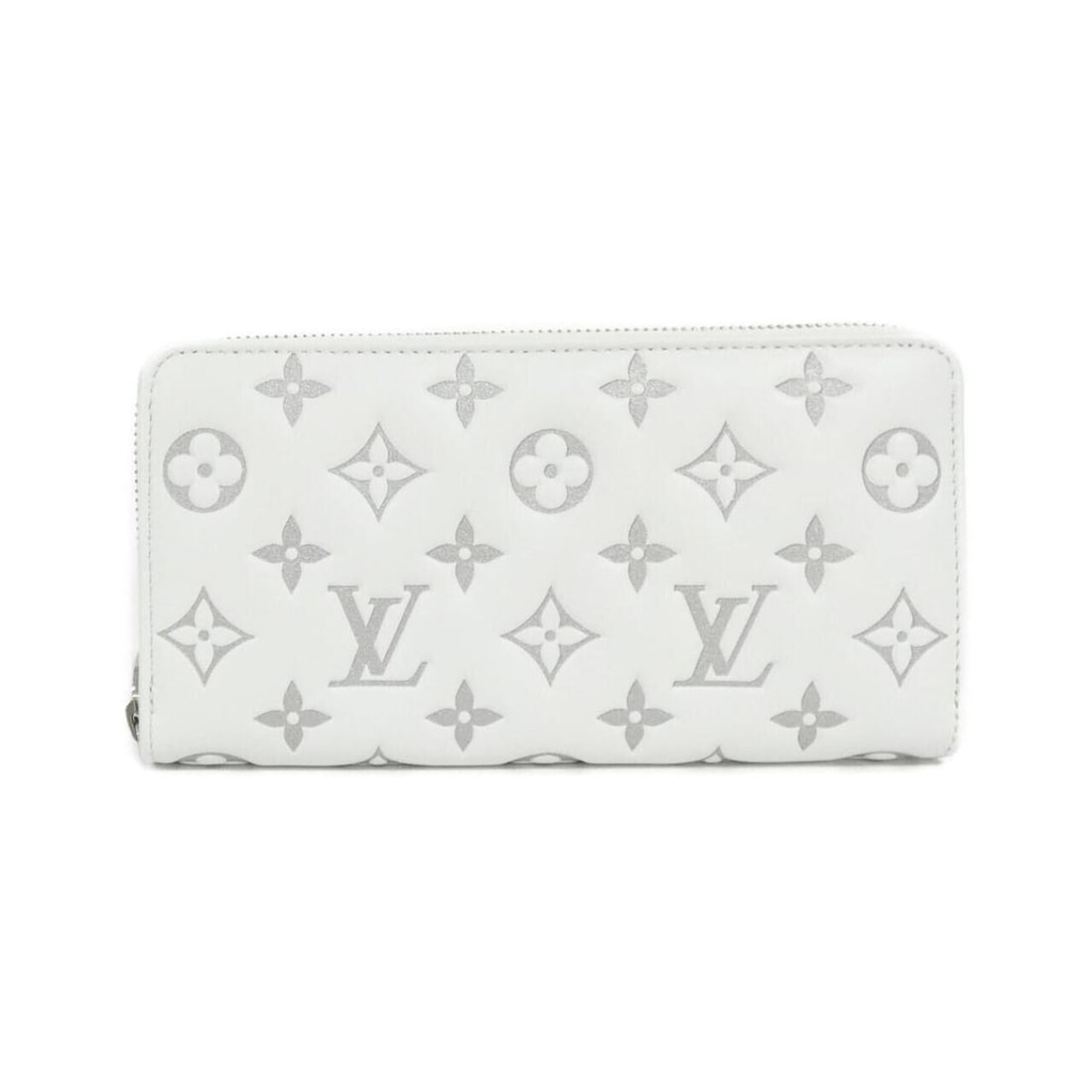 Louis Vuitton Monogram Coussin (LV SKI) Zippy Wallet M12154: --- Catalog ---Category: SizeSize (HxWxD): 10cm x 19cm x 3cm / 3.93'' x 7.48'' x 1.18''Category: DesignType: Long wallet (bi-fold)Color: WhiteGender: Men,WomenMaterial: Leather Leather/Fur Type: Lamb 