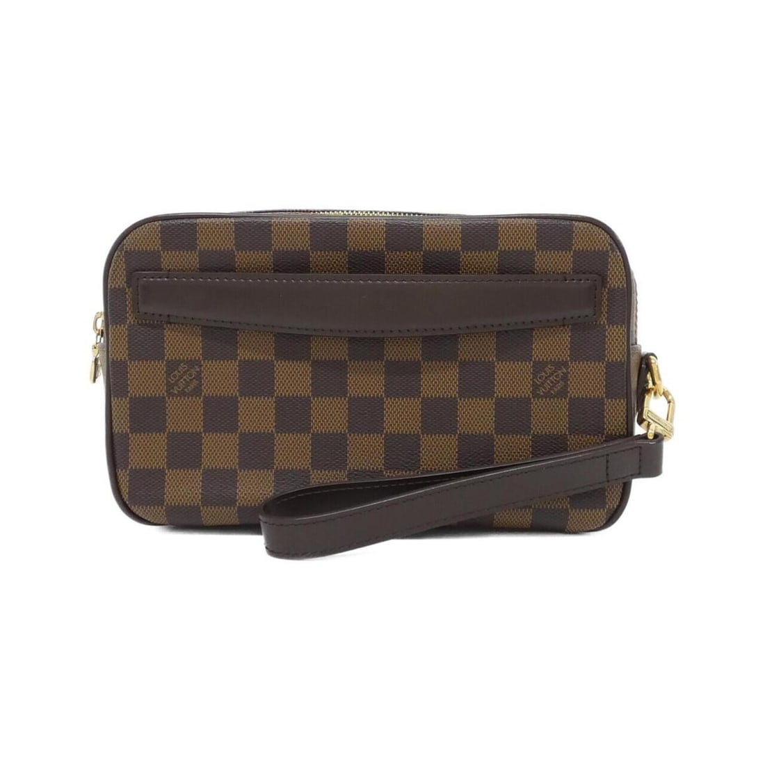 Louis Vuitton Damier Pochette Saint Paul N41219 Second Bag: --- Catalog ---Category: SizeSize (HxWxD): 14cm x 24cm x 6cm / 5.51'' x 9.44'' x 2.36''Category: DesignType: PochetteColor: EbeneGender: Men,WomenMaterial: Coated canvas Hardware Color: GoldCategory: