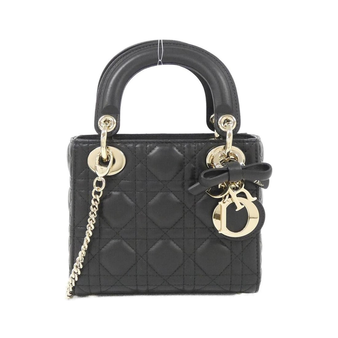 Christian Dior Lady Mini M0505OUQA Handbag: --- Catalog ---Category: SizeSize (HxWxD): 14cm x 17cm x 7.5cm / 5.51'' x 6.69'' x 2.95''Category: DesignType: HandbagColor: BlackGender: Men,WomenMaterial: Leather Hardware Color: GoldLeather/Fur Typ
