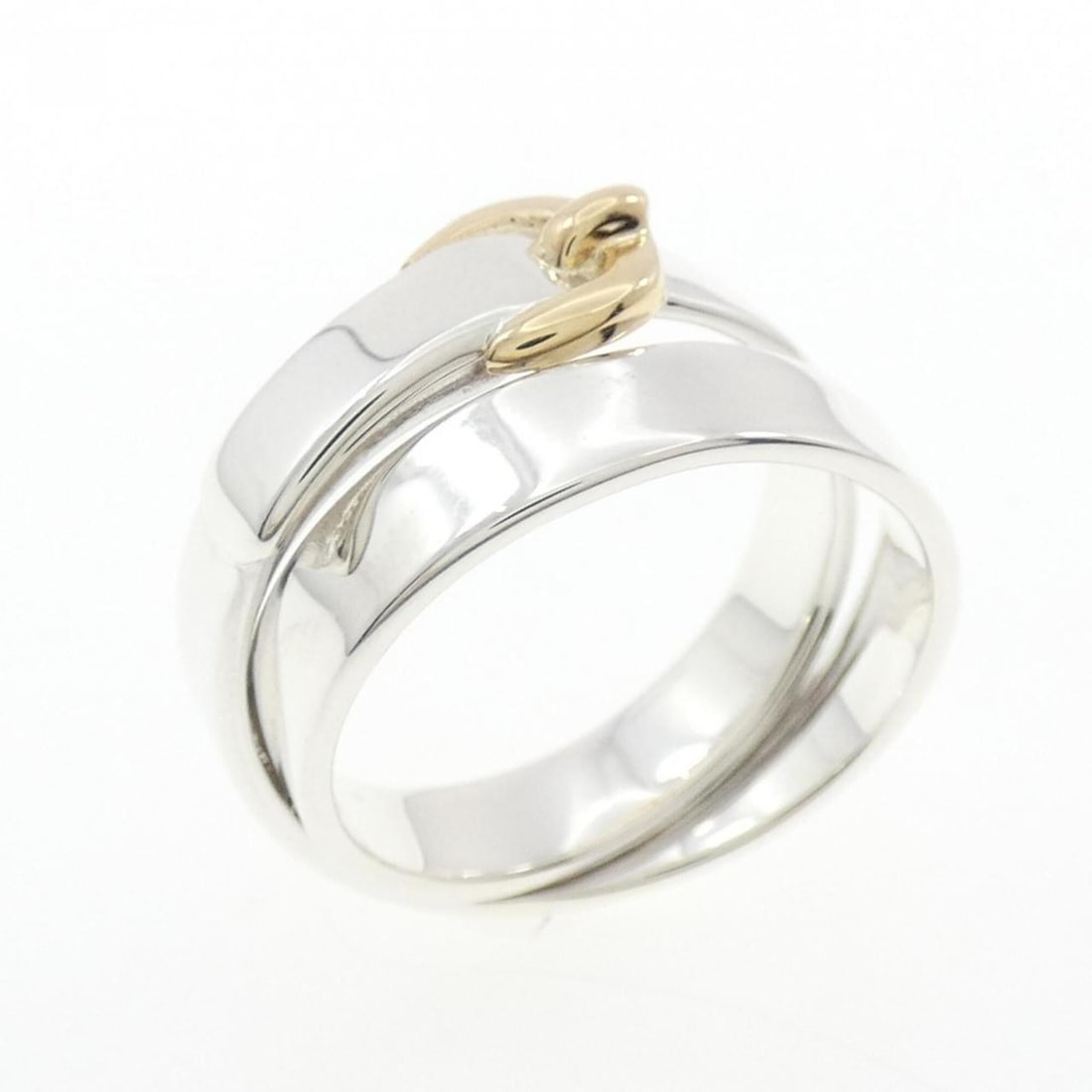 Hermes Hermès Double Tour Ring: --- Catalog ---Category: SizeUS Size: 6Brand Size: 51Category: DesignType: Band ringGender: WomenMaterial: Silver 925, Yellow gold (18K)Category: GeneralBrand: Hermes--- Item List ---Section: