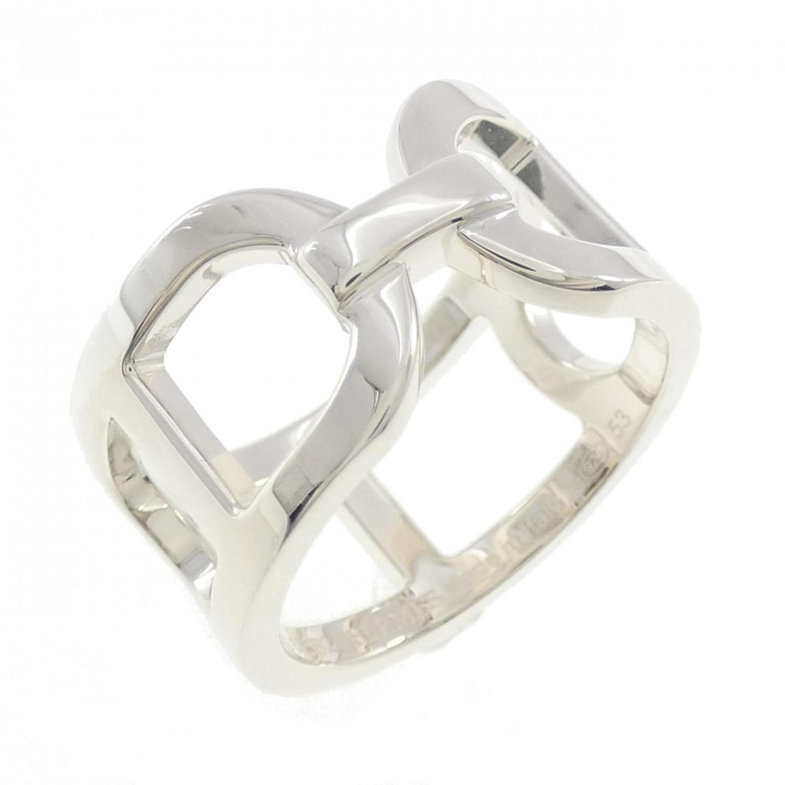 Hermes Hermès Ever Chaine d'Ancre Ring: --- Catalog ---Category: SizeUS Size: 6.5Brand Size: 53Category: DesignType: Band ringGender: WomenMaterial: Silver 925Category: GeneralMPN: H116619BBrand: Hermes--- Item List ---Section: