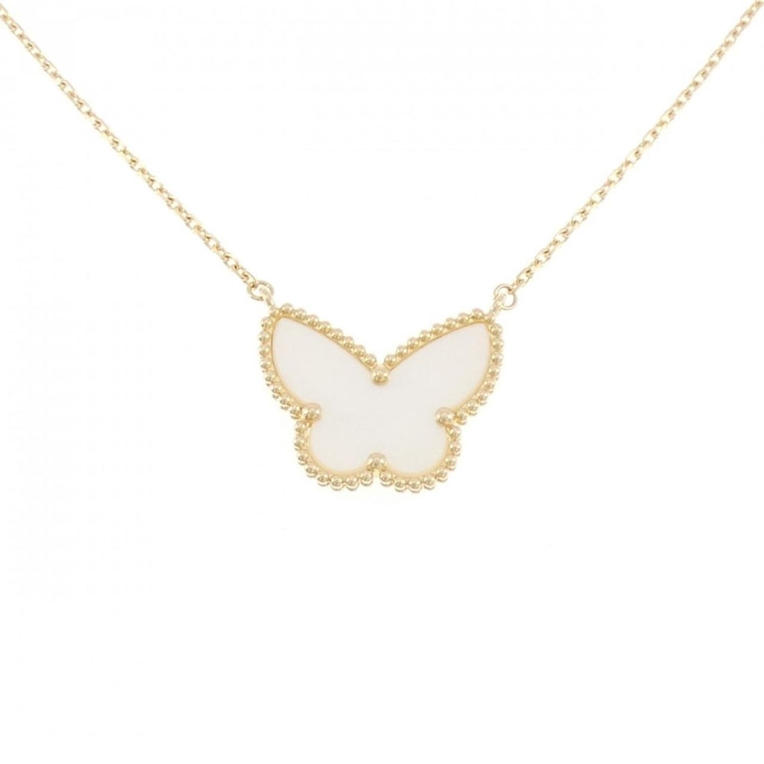 Van Cleef & Arpels Lucky Alhambra Papillon Necklace: --- Catalog ---Category: SizePendant Size: 16mm x 20.9mm / 0.62'' x 0.82''Neck Circumference: 39 cm - 43 cm / 15.35'' - 16.92''Category: DesignGender: WomenMaterial: Yellow gold (18K)Pendant Type: Pen