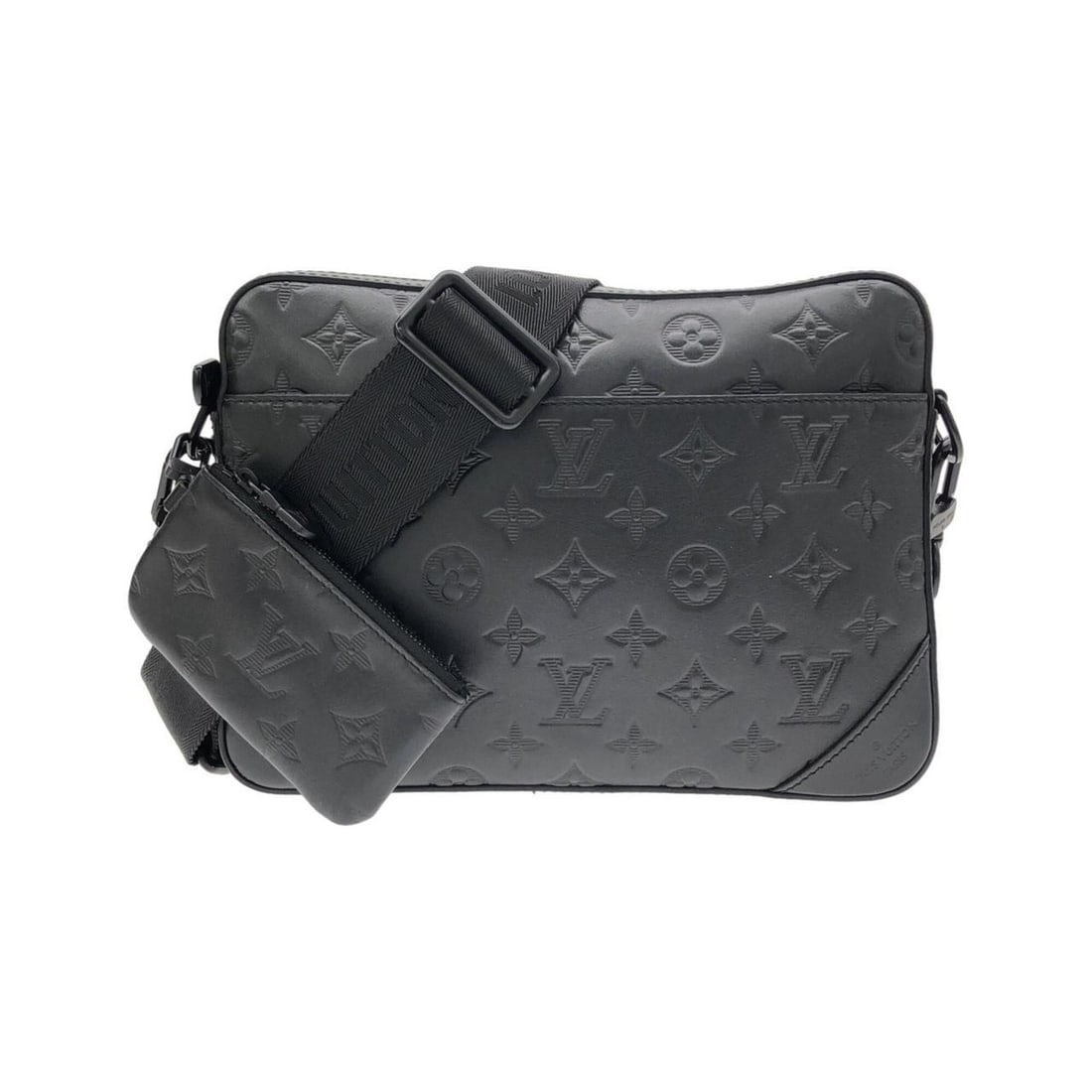 Louis Vuitton Monogram Shadow Duo Messenger M69827 Shoulder Bag: --- Catalog ---Category: SizeSize (HxWxD): 18cm x 25cm x 4cm / 7.08'' x 9.84'' x 1.57''Category: DesignType: Pouch, Shoulder bagColor: BlackGender: MenMaterial: Leather Leather/Fur Type: Calf