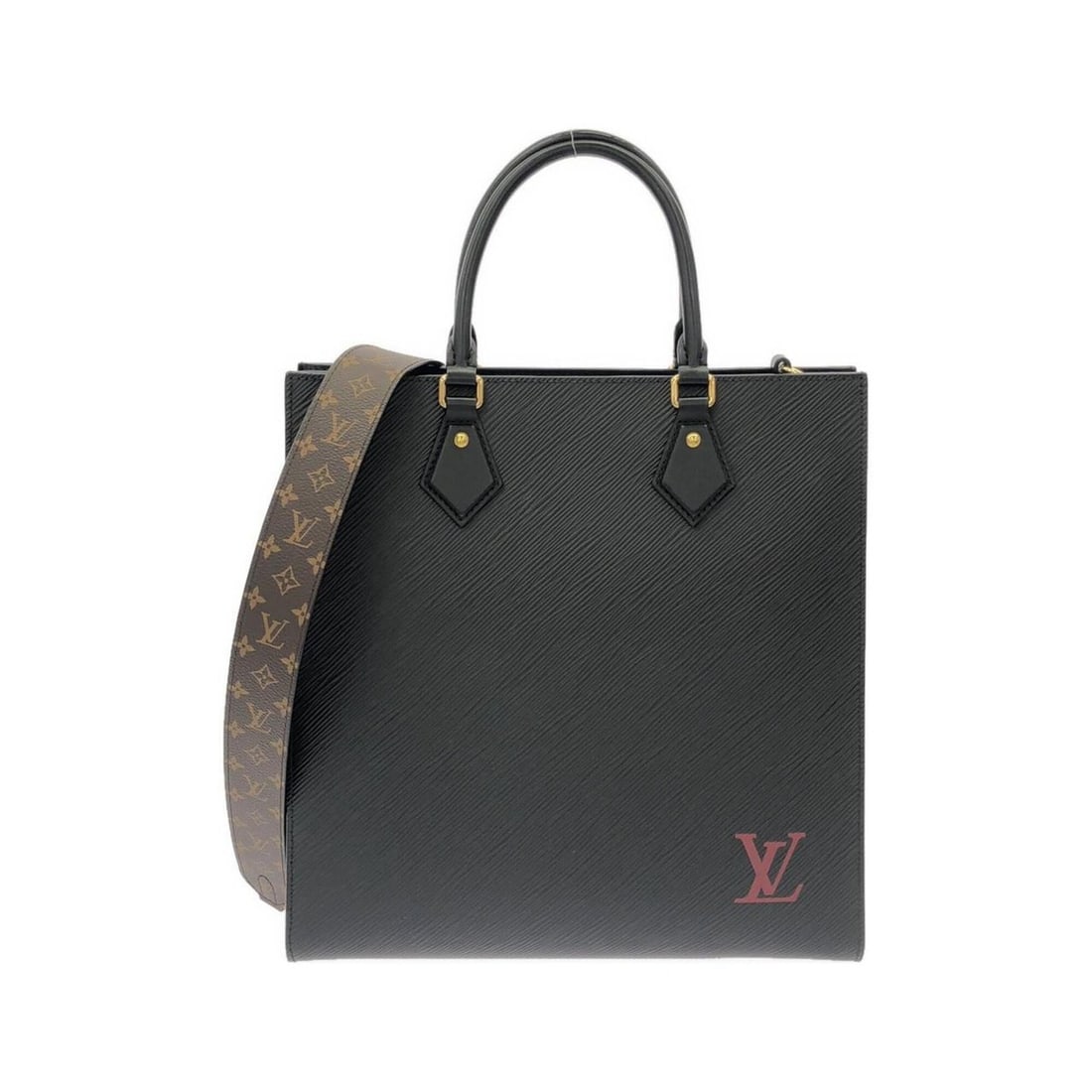 Louis Vuitton Epi Sac Plat PM M58658 Handbag: --- Catalog ---Category: SizeSize (HxWxD): 31cm x 30cm x 9cm / 12.2'' x 11.81'' x 3.54''Category: DesignType: HandbagColor: BlackGender: Men,WomenMaterial: Leather Hardware Color: GoldLeather/Fur