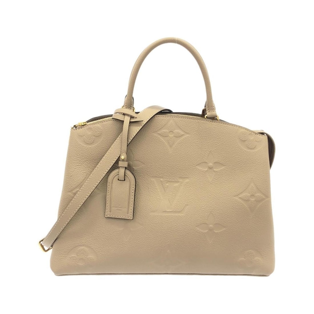 Louis Vuitton Monogram Empreinte Grand Palais MM M45833 Handbag: --- Catalog ---Category: SizeSize (HxWxD): 25cm x 35cm x 15.5cm / 9.84'' x 13.77'' x 6.1''Category: DesignType: HandbagColor: TourterelleGender: Men,WomenMaterial: Leather Hardware Color: