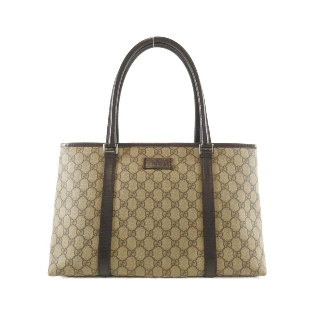 Gucci 114595 F069R Handbag: --- Catalog ---Category: SizeSize (HxWxD): 23cm x 37cm x 14cm / 9.05'' x 14.56'' x 5.51''Category: DesignType: HandbagColor: Beige, BrownGender: WomenMaterial: GG plus Hardware Color: SilverCategory: