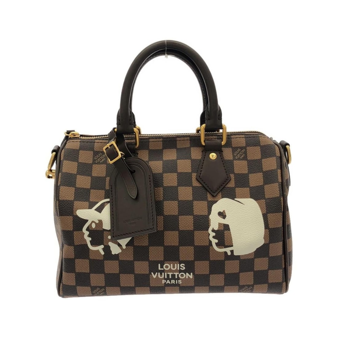 Louis Vuitton Damier Friendship Speedy Bandoulière 25cm N40772 Boston Bag: --- Catalog ---Category: SizeSize (HxWxD): 18cm x 26.5cm x 14cm / 7.08'' x 10.43'' x 5.51''Category: DesignType: Boston bagColor: EbeneGender: Men,WomenMaterial: Coated canvas Hardware Color:
