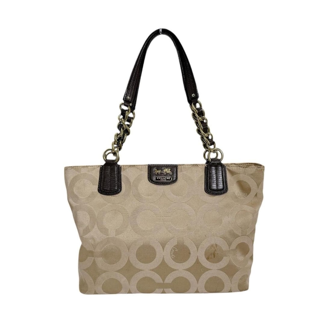 Coach COACH Handbag Tote Bag Signature Nylon 20481 Gold (1 of 18)