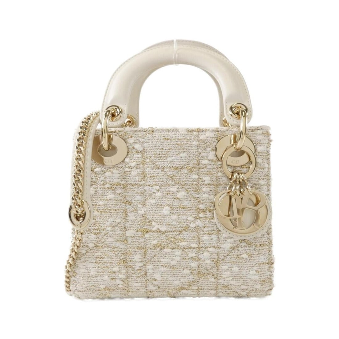 Christian Dior Lady Mini M0505ODIO Handbag: --- Catalog ---Category: SizeSize (HxWxD): 15cm x 17cm x 8cm / 5.9'' x 6.69'' x 3.14''Category: DesignType: HandbagColor: WhiteGender: WomenMaterial: Tweed Category: GeneralMPN: M0505ODIOBrand: Christ