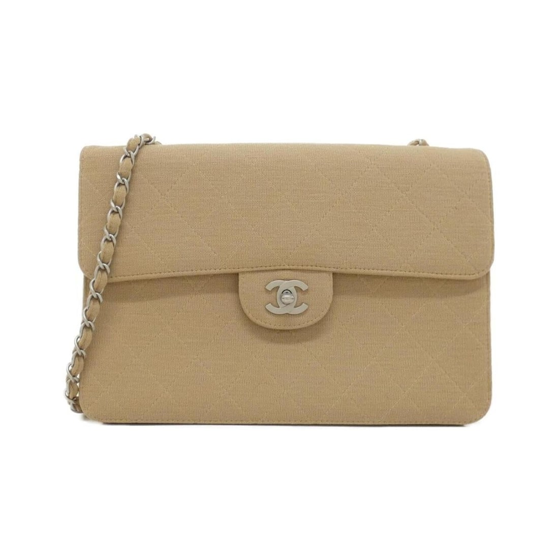 Chanel shoulder bag: --- Catalog ---Category: SizeSize (HxWxD): 20cm x 28cm x 9cm / 7.87'' x 11.02'' x 3.54''Category: DesignType: Shoulder bagColor: BeigeGender: WomenMaterial: Canvas Hardware Color: Matte silverCategory