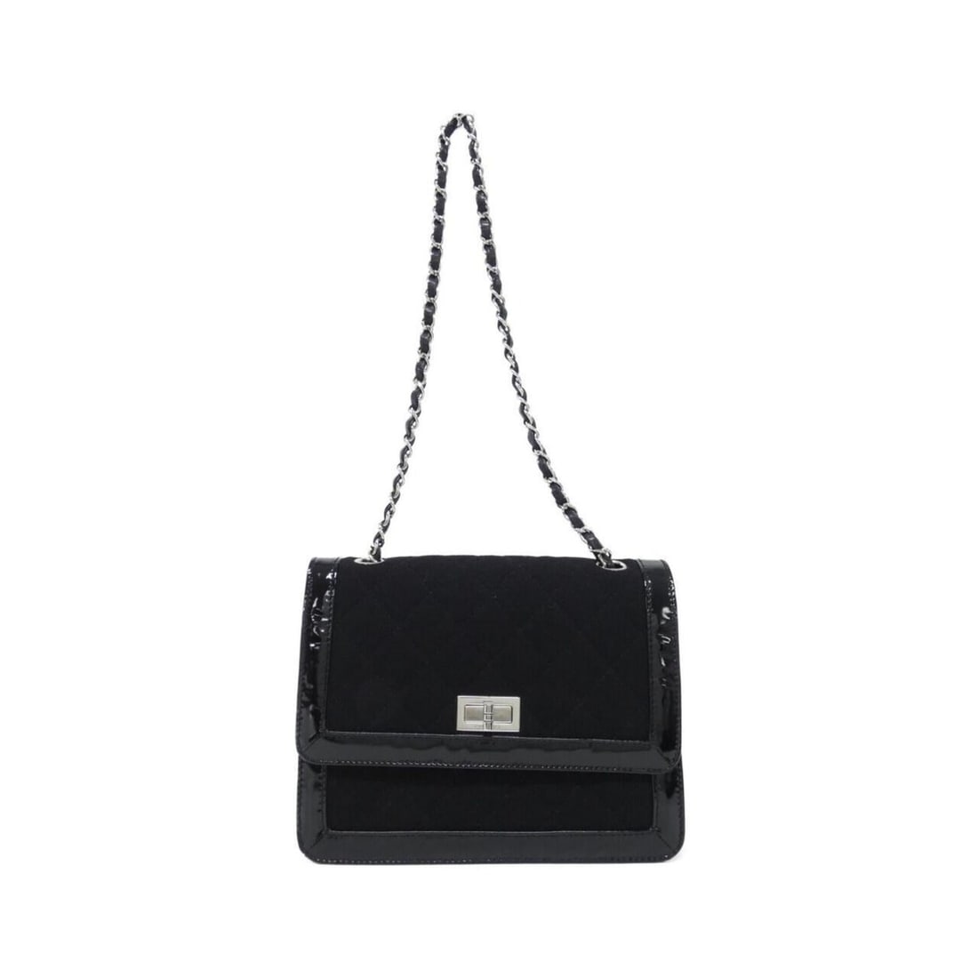 Chanel shoulder bag: --- Catalog ---Category: SizeSize (HxWxD): 17.5cm x 23cm x 7cm / 6.88'' x 9.05'' x 2.75''Category: DesignType: Shoulder bagColor: BlackGender: WomenMaterial: Canvas , Leather Leather/Fur Type: Enamel