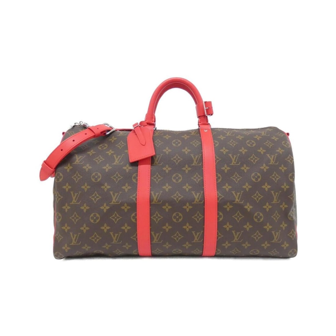 Louis Vuitton Monogram Keepall Bandoulière 50cm M44740 Boston Bag: --- Catalog ---Category: SizeSize (HxWxD): 29cm x 50cm x 23cm / 11.41'' x 19.68'' x 9.05''Category: DesignType: Boston bagColor: Brown, RougeGender: Women,MenMaterial: Coated canvas Category: