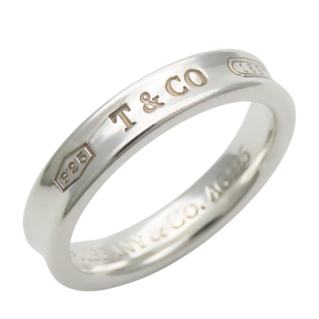 Tiffany & Co. 1837 Narrow Ring, Sterling Silver 925, Approx. 4.1g, Women's.: --- Catalog ---Category: SizeJP Size: 13US Size: 6.5Category: DesignType: Band ringColor: SilverGender: WomenMaterial: Silver 925Category: GeneralBrand: Tiffany--- Item List ---Section: