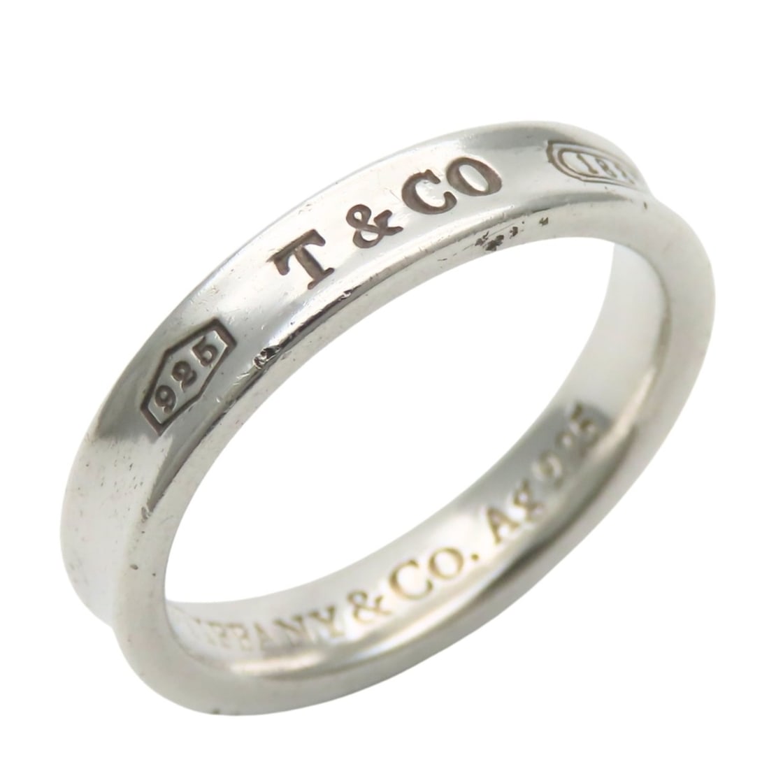 Tiffany & Co. 1837 Narrow Ring, Sterling Silver 925, Approx. 4.1g, Women's.: --- Catalog ---Category: SizeJP Size: 15US Size: 7.5Category: DesignType: Band ringColor: SilverGender: WomenMaterial: Silver 925Category: GeneralBrand: Tiffany--- Item List ---Section: