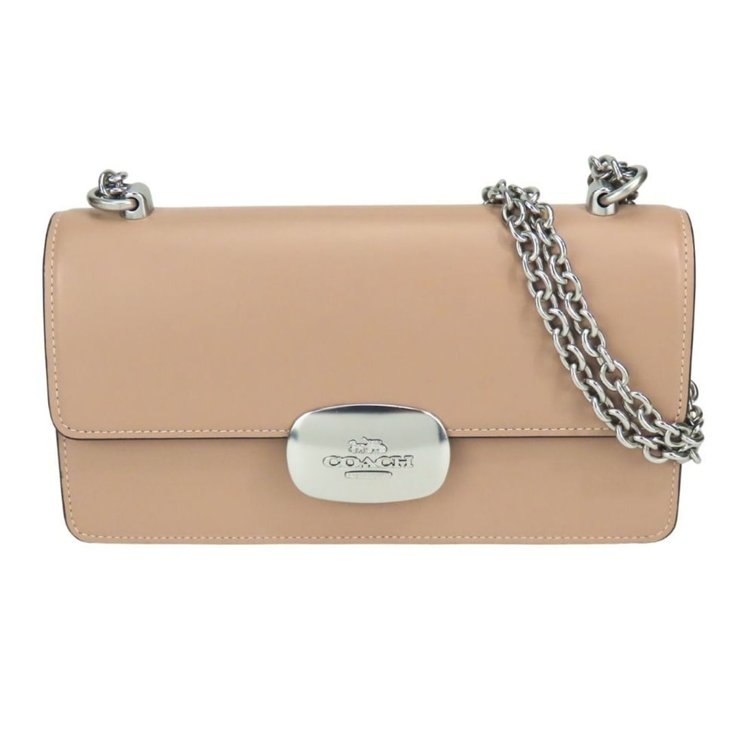 Coach Shoulder Bag CP008 Leather Beige Hardware Chain Women's COACH: --- Catalog ---Category: SizeSize (HxWxD): 12cm x 23cm x 6cm / 4.72'' x 9.05'' x 2.36''Category: DesignType: Shoulder bagColor: BeigeGender: WomenMaterial: Leather Category: GeneralBrand: CoachCountry
